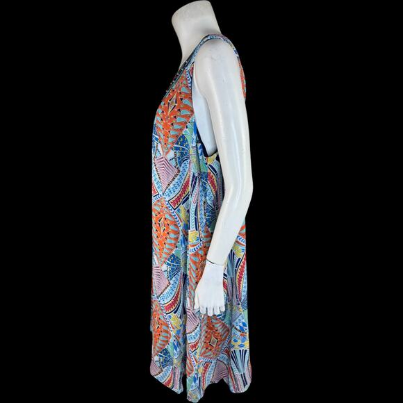 Madison Leigh Dress 18 Multicolor Sleeveless Beaded Neckline A-Line Polyester - Picture 6 of 13